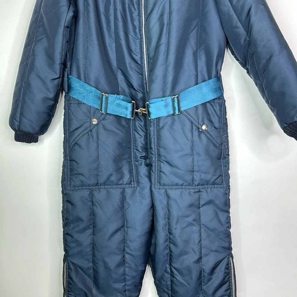 Vintage Snow Shield By Samco Blue Snowmobile Snowsuit Ice Fishing Suit Small